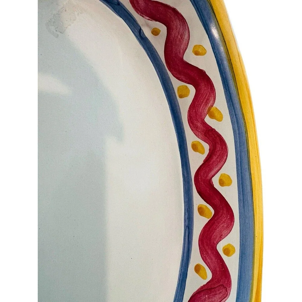 MacKenzie-Childs Piccadilly Au Gratin Baking Dish Retired Hand Painted 14”